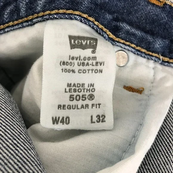 Levi's 505 Men's Jeans | Blue | 40W x 32L - Picture 11 of 12